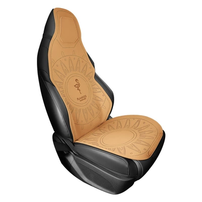 Flamingo Car Seat Cushion Summer | Universal seat cover - vibrant-orange-single-seat-with-backrest-square-cushion-please-note-the-vehicle-model-when-placing-an-order