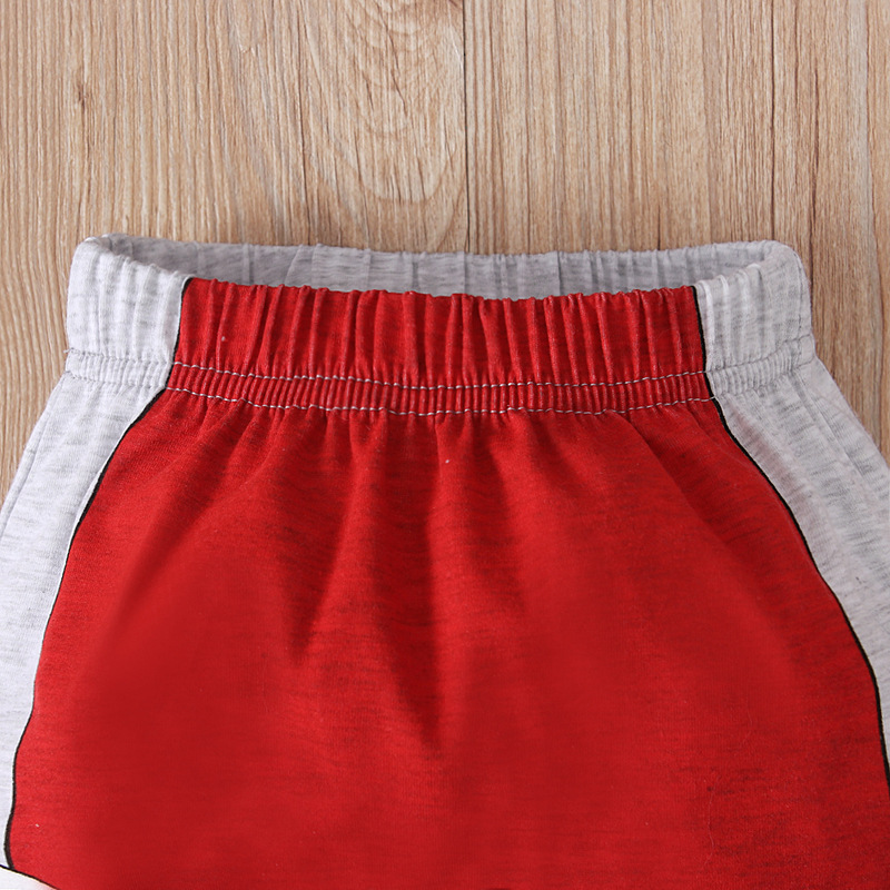 Boys And Girls Spring And Autumn Santa Claus Gray Long-sleeved Top + Trousers + Hat Three-piece Suit Children's Clothing_voghion.com