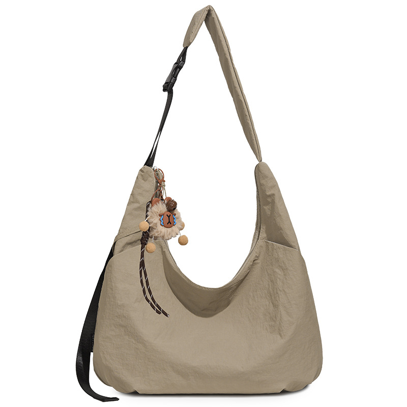 Lazy Style Fashion Women's Crescent Dumpling Crossbody Bag 2026 New Korean Version Casual Oxford Cloth Shoulder Bag - Thumbnail 5