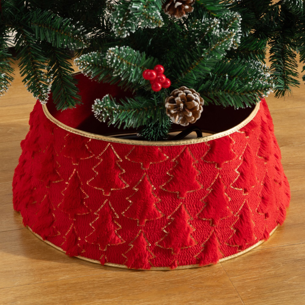 Nuevo árbol de Navidad transfronterizo en forma de árbol de felpa collar de árbol de Navidad artesanía accesorios de decoración de Navidad al por mayor
