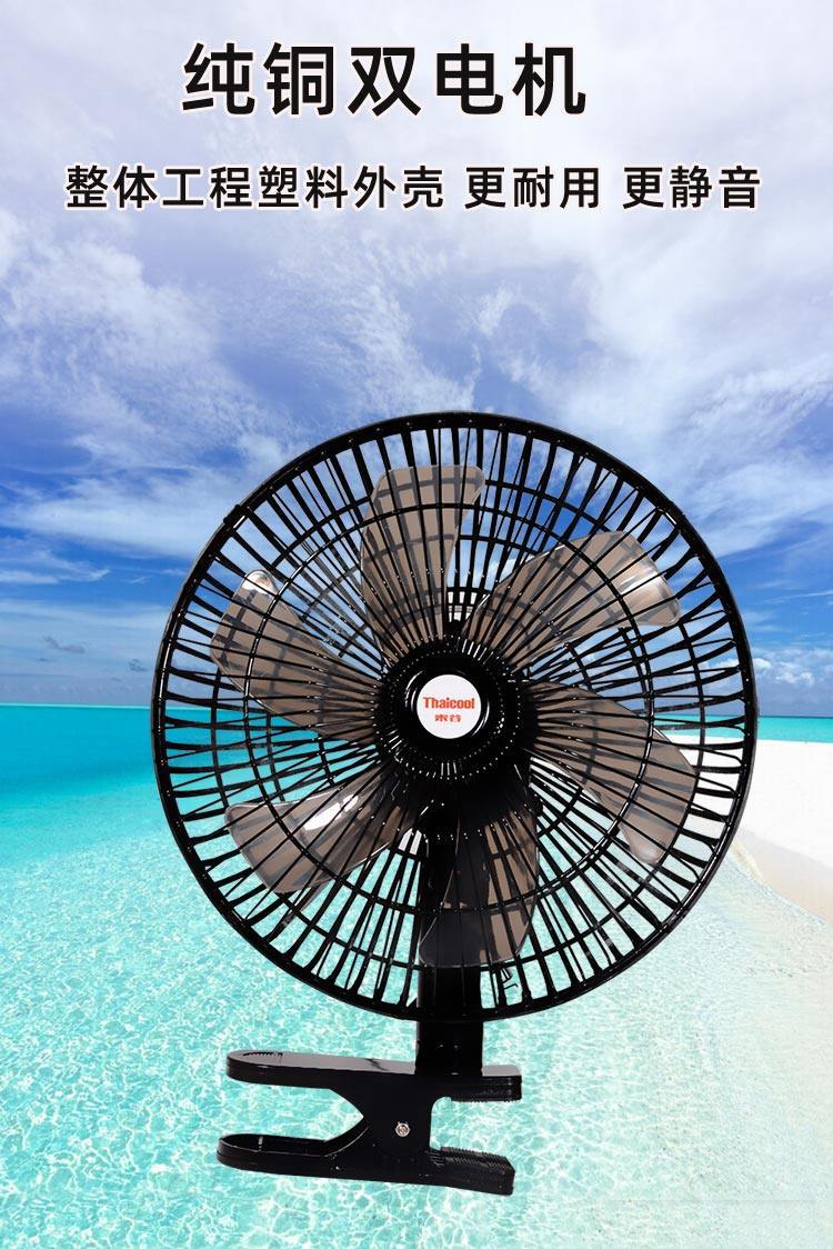 Taigu 11inch Dual-Motor Car Fan New Model 24V Large Truck Silent Cooling 12V Powerful Car Electric Fan