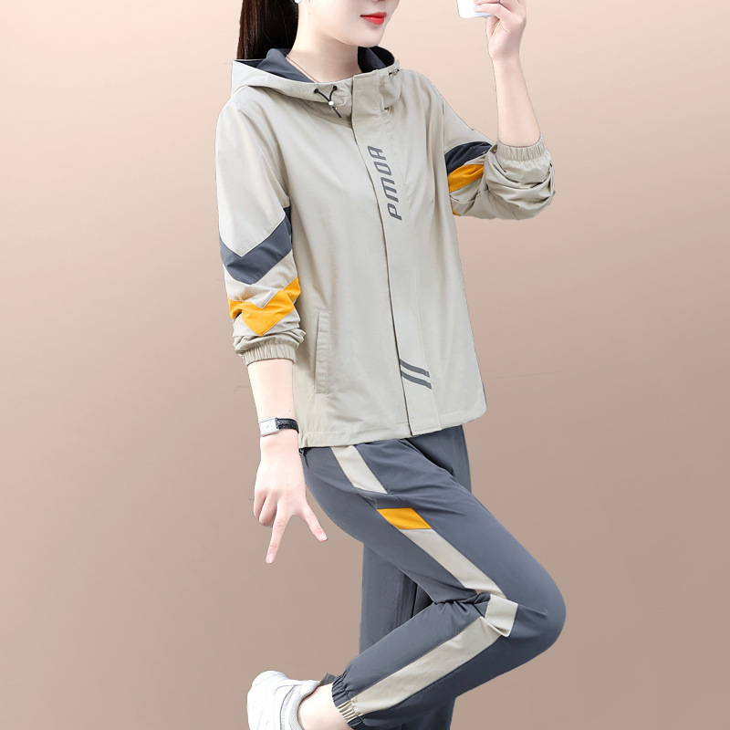 Sportswear Suit for Women Spring & Fall 2025 New Style Fashionable Loose Slim Sweatshirt Casual Running Two-Piece Set Sportswear Suit for Women Spring & Fall 2025 New Style Fashionable Loose Slim Sweatshirt Casual Running Two-Piece Set