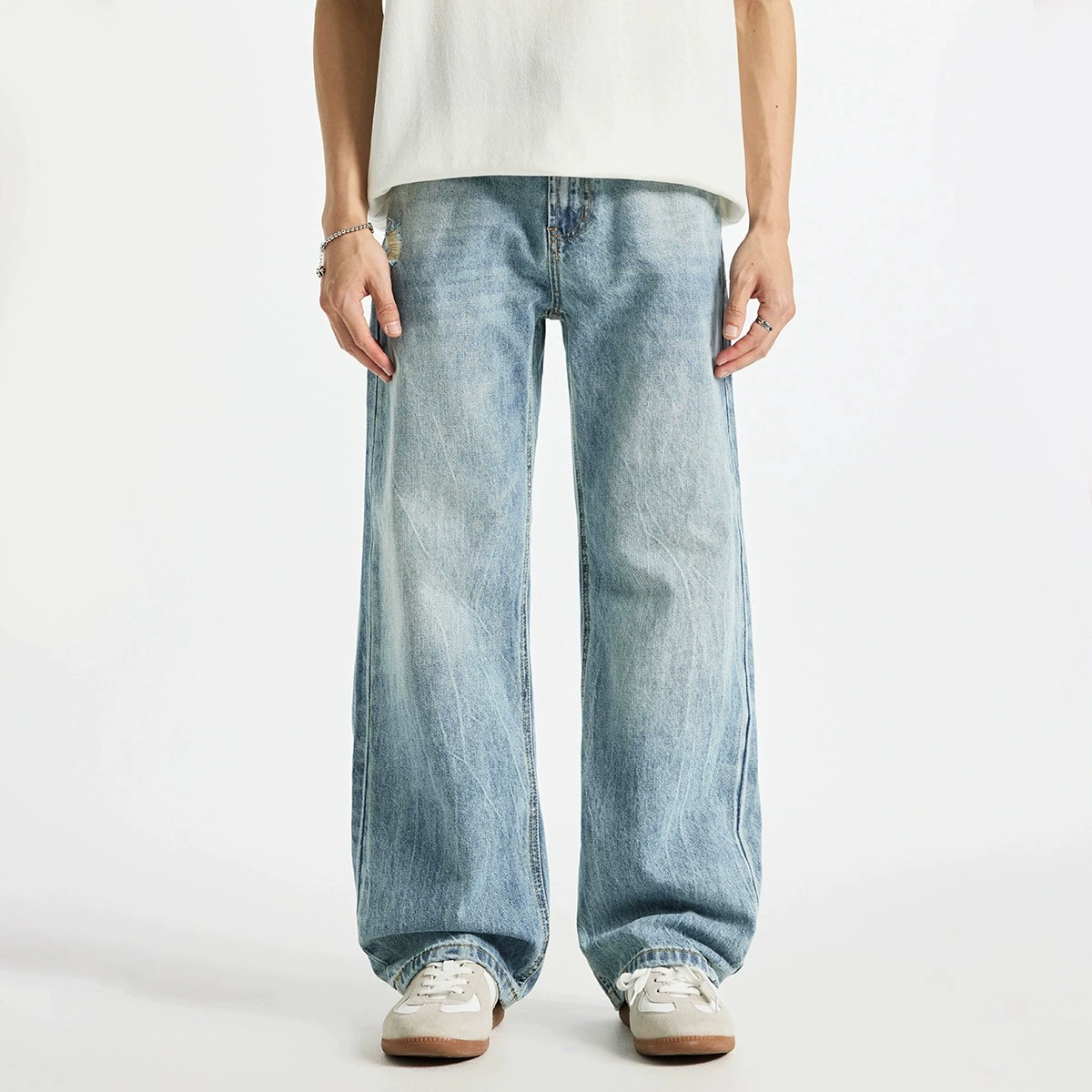 Tide, summer jeans hip-hop style, trend trousers