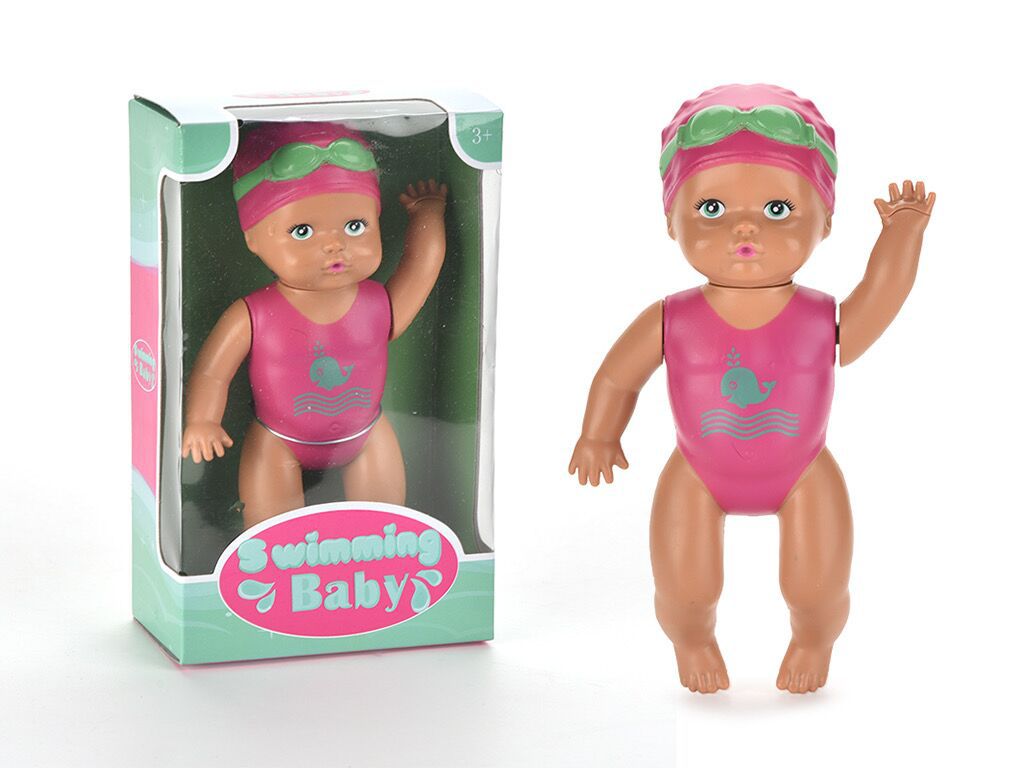 Niños transfronterizos jugando en el agua para aprender a nadar, muñeca de natación de 6 pulgadas, cuerda de la piscina, 13 pulgadas, eléctrico con articulaciones