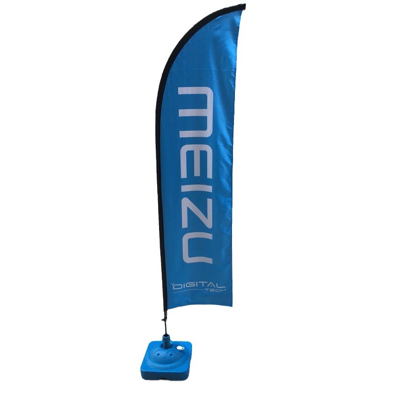 Bandera de bandera de aleación de aluminio Bandera de plumas Bandera de gota de agua Bandera de fábrica de cuchillo auto-venta exhibición al aire libre bandera de playa soporte publicidad