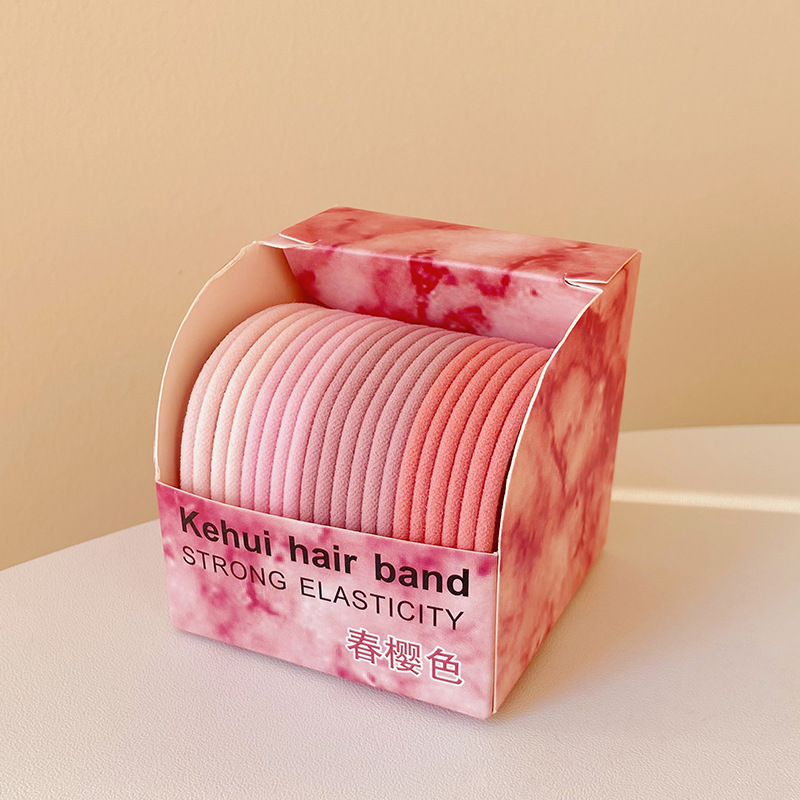 Cuerda de pelo banda de goma Nueva banda de pelo de color de gradiente de color cuerda de Pelo elástico de alta color simple no duele el pelo tocado pelo