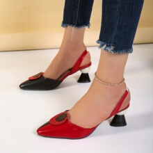U 51931 Pointed Toe Chunky Heel Sandals ���^�ָ���Ь �羳��