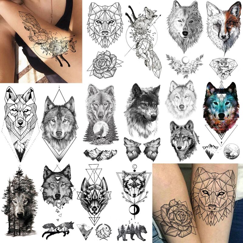 New cross-border wolf and tiger temporary tattoo stickers for arms and legs, Temu stickers, tattoo Amazon New cross-border wolf and tiger temporary tattoo stickers for arms and legs, Temu stickers, tattoo Amazon
