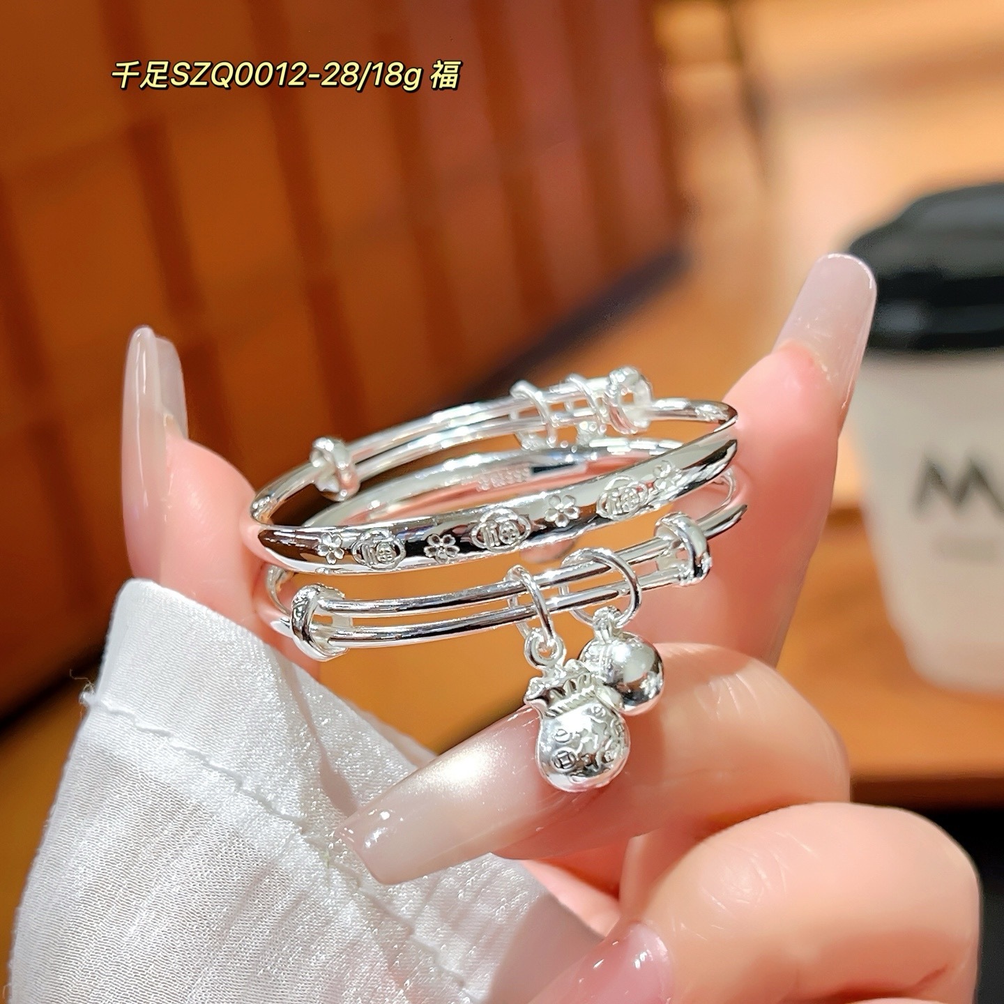 Brazalete de plata para bebés, brazalete de plata 999 inteligente y brillante para niños, niños, niñas y niños, joyas de plata de luna llena