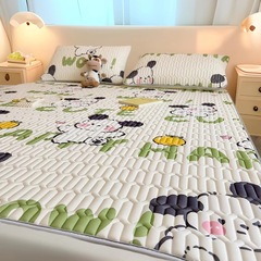 クラスA夏ins厚手ラテックス凉席三点セット冷感氷糸シーツ折り畳み滑り止めエアコン席ソフト畳