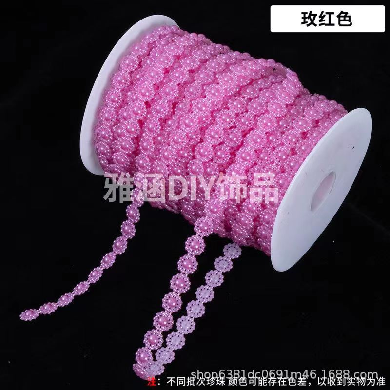 Perlas de imitación de color de 10mm, girasol, cuentas colgantes, sombreros de hoja de loto, cuentas redondas, luces de colores, muñecas, encaje, bricolaje