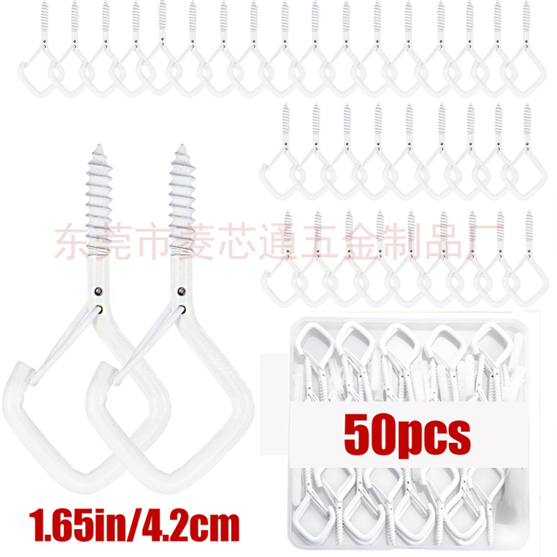 Cross-border source M3 water chestnut hook spring buckle black sheep's eye hook plant bonsai hook safety buckle lamp string buckle