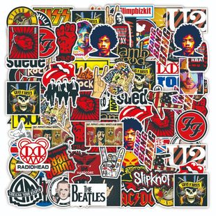 European and American luggage stickers band rock Beatles graffiti car stickers bicycle computer refrigerator personalized stickers