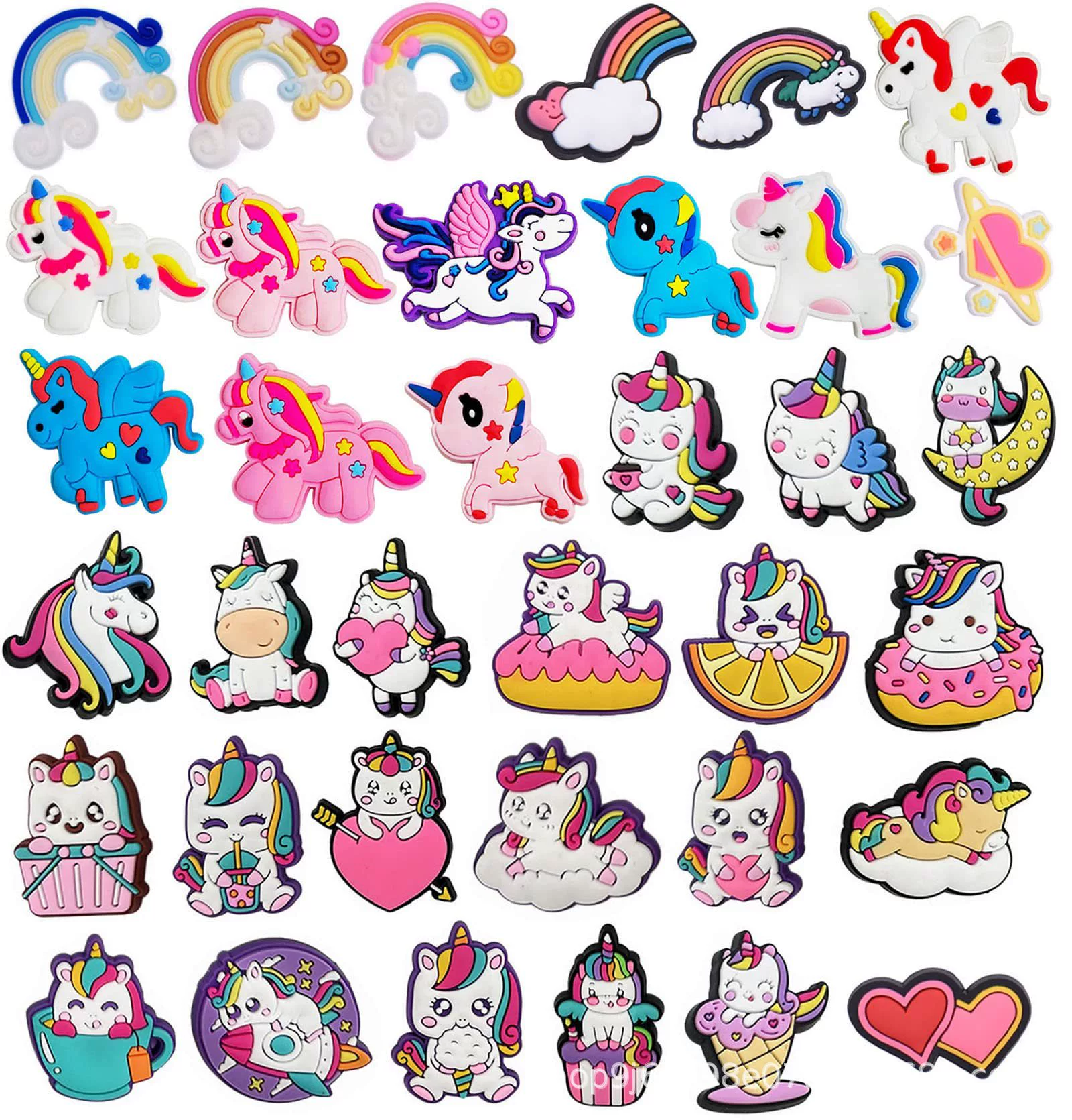 Застёжка для обуви Unicorn 29, эксклюзивная мультипликационная декоративная пряжка для сабо/клов, новая, украшение в виде цветка для обуви