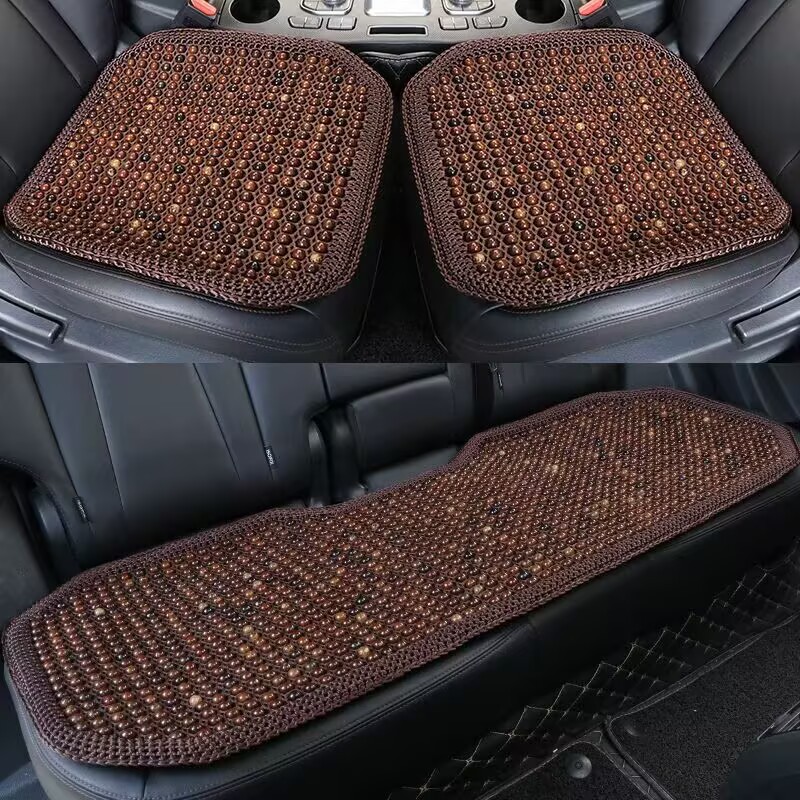 Seasons Hand-Woven Bodhi | Qìchē Seat cushion, seat cover - 3d-mesh-hand-crocheted-solid-color-three-piece-set