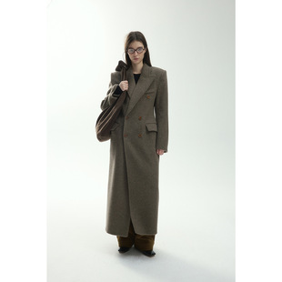 [Time Recognition] New Upgrade 3.0 Classic Hourglass Containment Version Wide Seam Line Double-sided Wool Coat Coat V7553