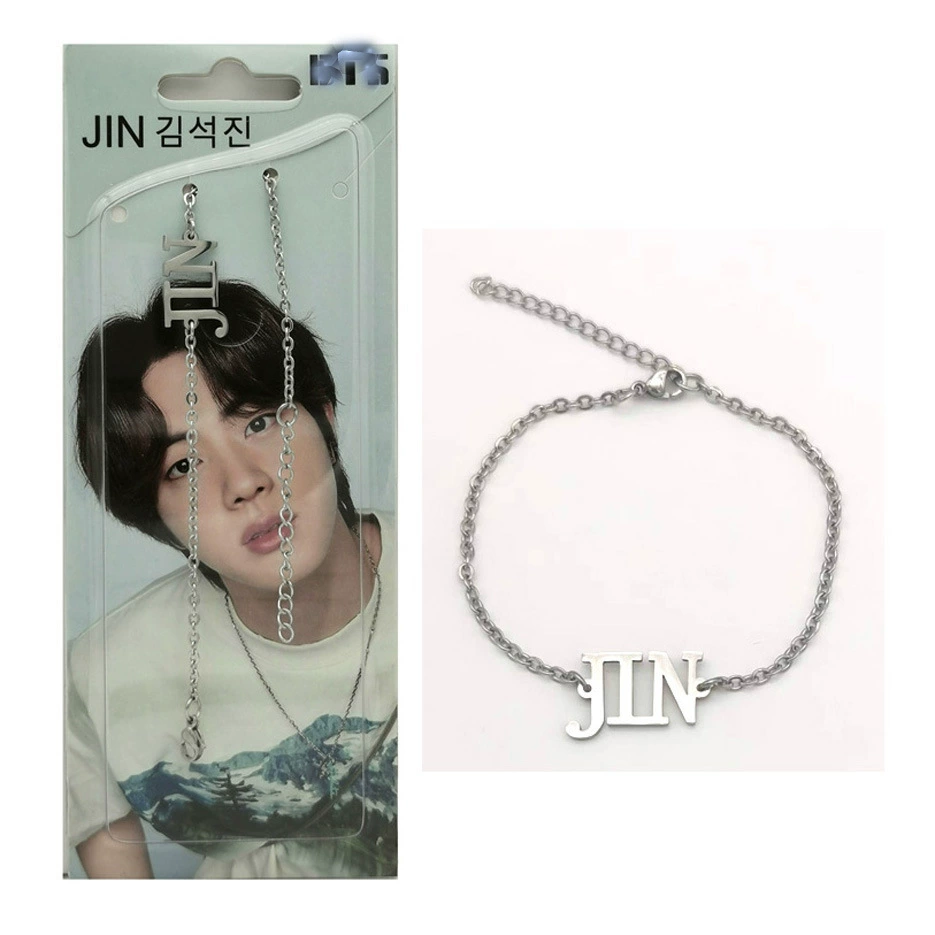 Титановый стальной браслет BTS JK/V/JIMIN/JIN/JHOPE/RM