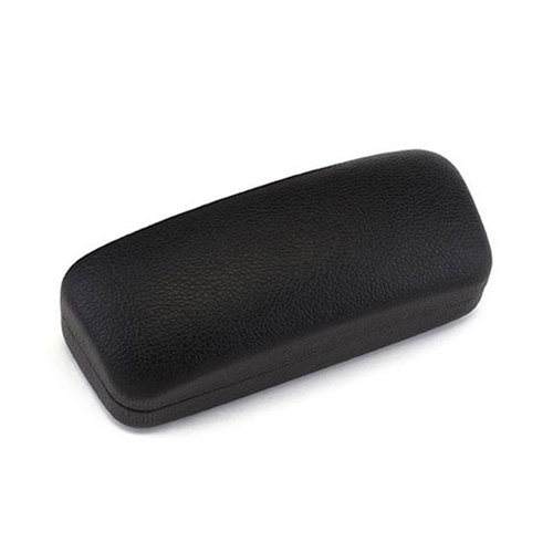 2024 New Optical Glasses Leather Storage Box Large Capacity Simple Fashion Anti-Stress Black Sunglasses Box Wholesale