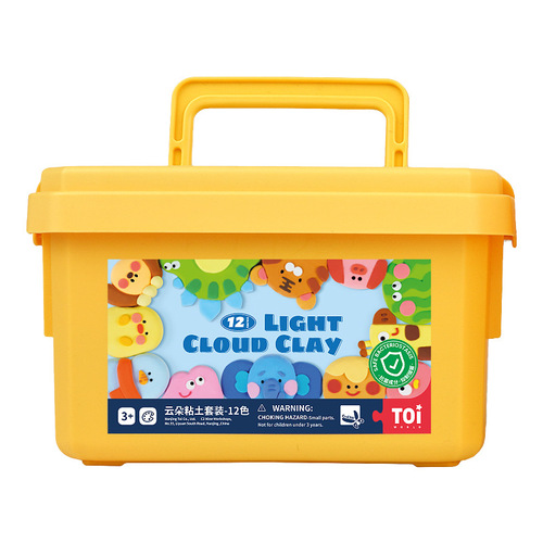 TOI Tuyi ultra-light clay children's kindergarten colored clay 24 colors non-toxic tool set clay plasticine toys