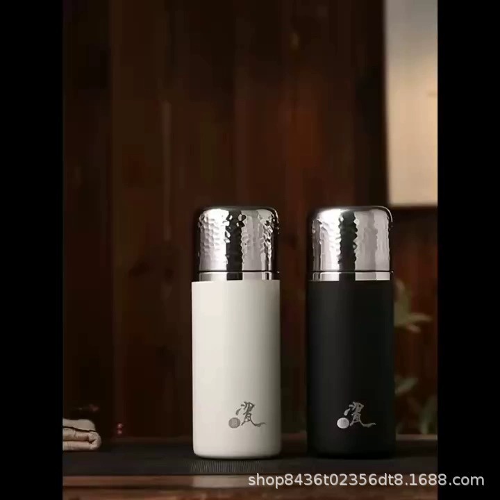 景德镇非涂层陶瓷内胆保温杯双层带盖陶瓷过滤网2025爆款定制批发|undefined