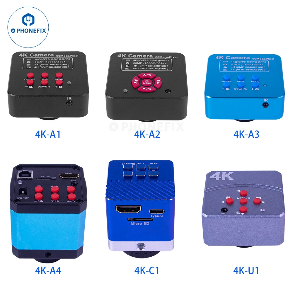 Промышленная камера 4K с разрешением 60 миллионов пикселей, функцией видеозаписи с зумом 1/2.3, поддержкой карт памяти TF, программным измерительным прицелом X.