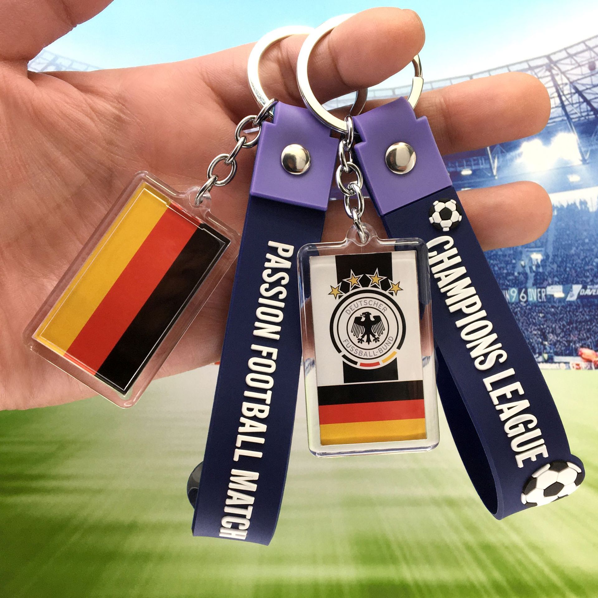 欧洲杯东道主-相框挂件德国队队徽-墨蓝手带