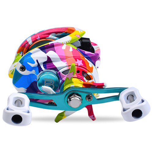 Metal Lure Water Drop Reel 7.2:1 Fishing Reel 5+1BB Long Range Casting Reel Painted Fishing Reel with Unloading Alarm