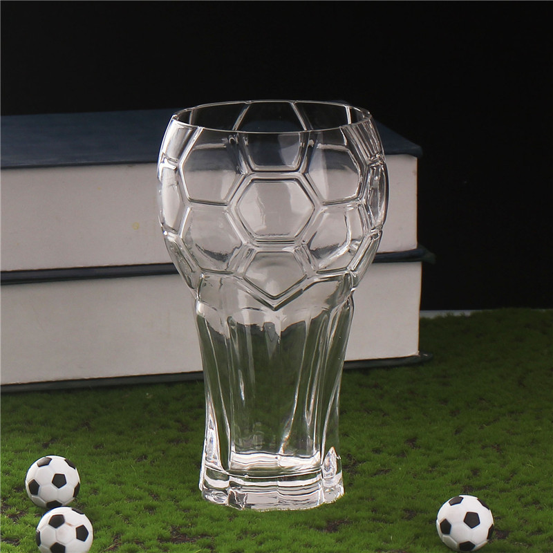 Taza de cerveza de fútbol de cristal de 600ml Copa del mundo de gran fuerza de cerveza de cerveza de restaurante de bar para el hogar