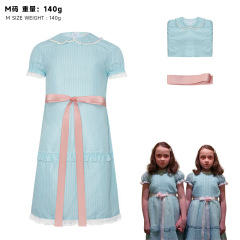 閃霊cos服The Shining双子女の子コスプレワンピースハロウィーン工場現物