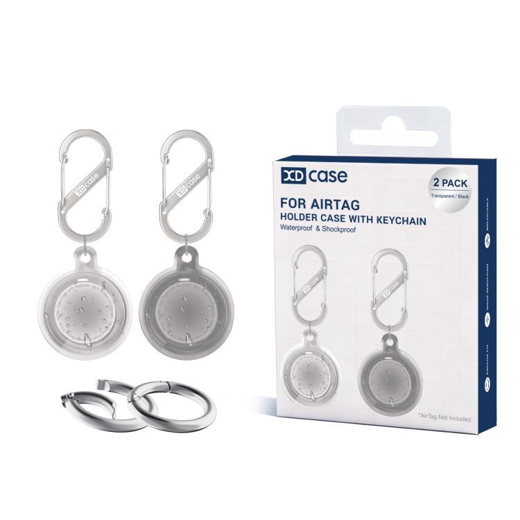 XDcase 2 paquetes de cubierta TPU impermeable todo incluido con llavero para AirTag