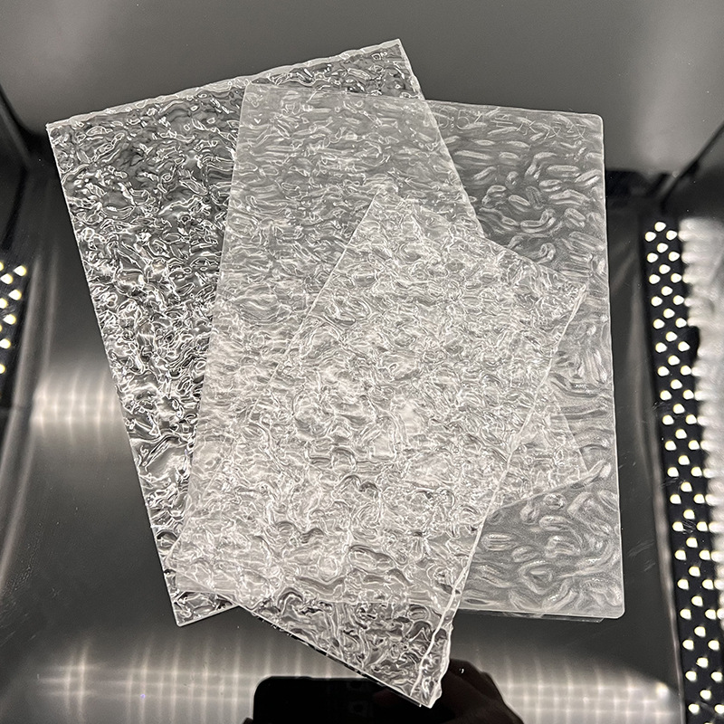 亚克力透明花纹板石头纹水纹板PMMA板隔断装饰板石纹亚克力板5mm