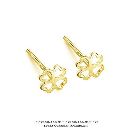 s999 pure silver South Korean minimalist gold earrings for women  star forest system light luxury earrings high-end ear piercing earrings