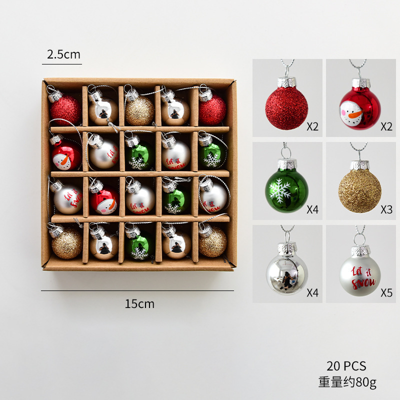2.5CM caja de mezcla de color bola A / 20PCS