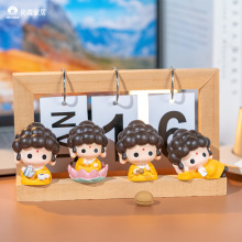 情绪小佛祖车挂摆件休闲中式卡通可爱风敲木鱼桌面家居装饰多款式