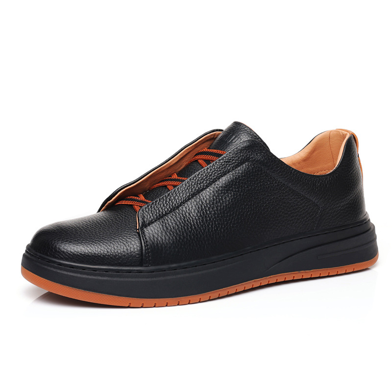 Piel de vaca de primera capa nuevos zapatos casuales para hombres zapatos de cuero para hombres zapatos blancos pequeños zapatos para hombres de todo fósforo zapatos transpirables