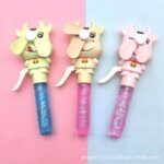 夏季清新创意迷你简单便捷泡泡牛手压风扇玩具中小学生手提风扇