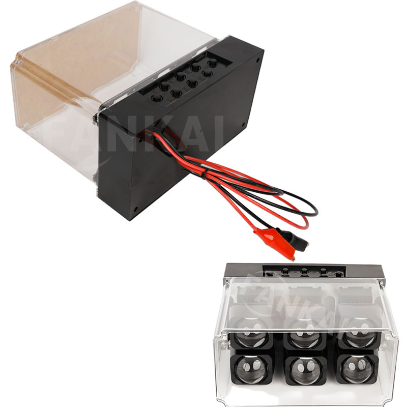 faro de automóvil lámpara de automóvil modificación LED doble luz lente caja de exhibición caja de prueba totalmente integrada batería recargable marco de exhibición