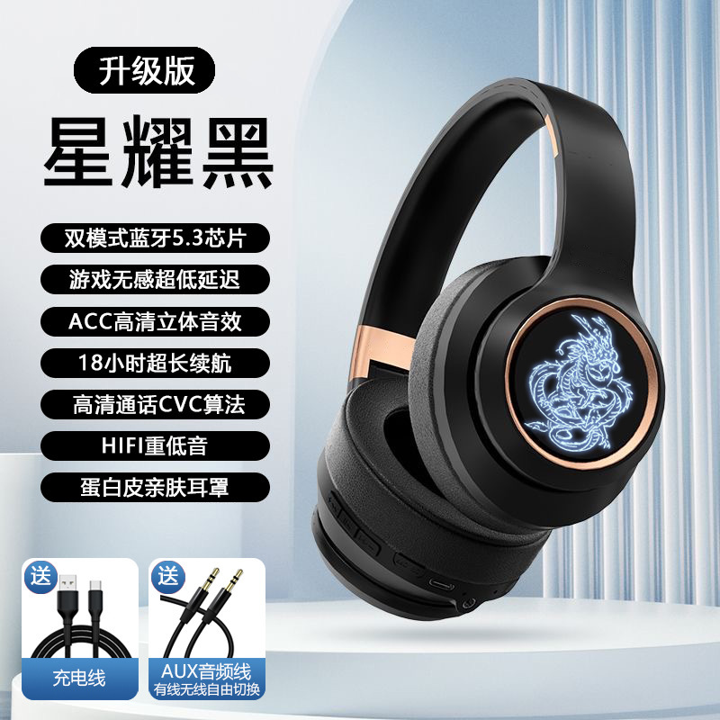 ヘッドマウント Bluetooth ヘッドセット 2025 新しいゲーム e スポーツ専用ワイヤレスヘッドセット大型イヤーマフノイズリダクションボーイズモデル|undefined