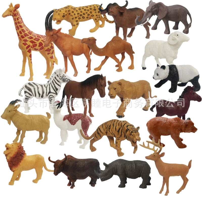(Cross-border trading), plastic animal model, toy, giraffe, elephant, tiger, lion