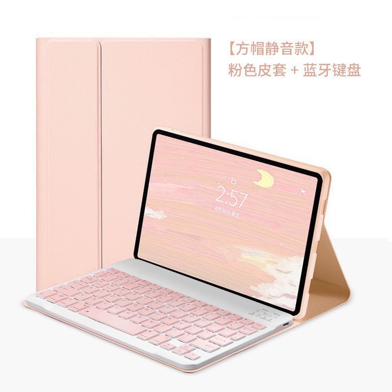 IPad teclado Bluetooth Funda de cuero para 10 generación 10,9 con ranura de la pluma del tirón del color sólido 10,2 funda protectora de la tableta magnética