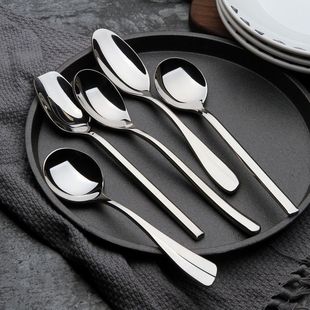 Stainless Steel Spoon Western Tableware Main Dining Spoon European-style Household Dining Spoon Adult Spoon Dining Spoon Drinking Knife and Fork