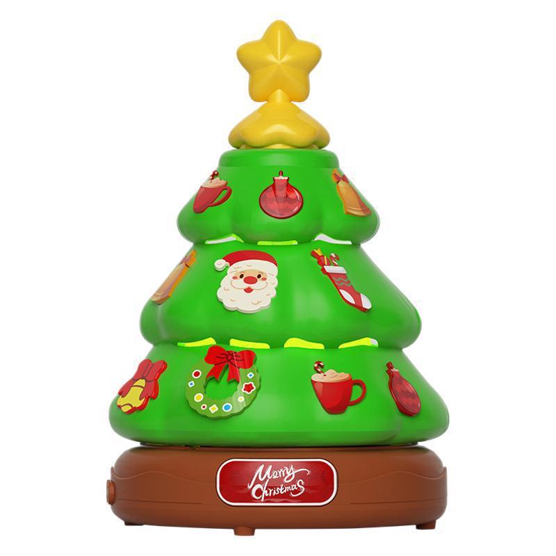 クリスマスツリーバブル機回転オルゴール照明DIYかわいい女の子サプライズクリスマスプレゼント置物おもちゃ|undefined