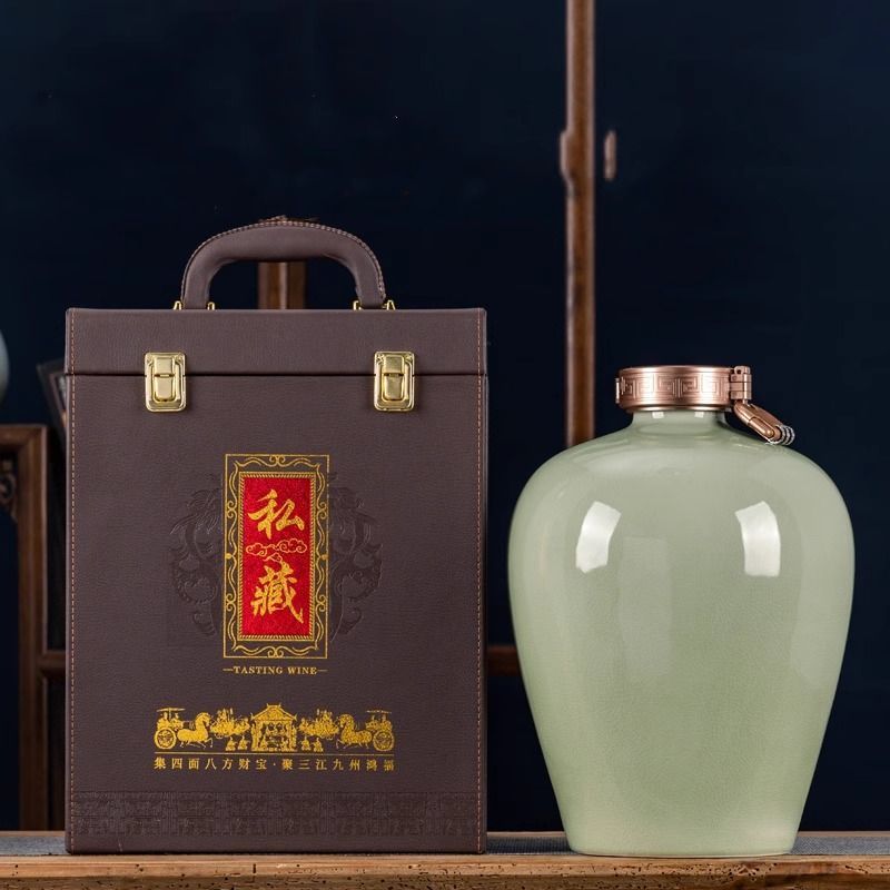 陶瓷酒坛子家用密封窖藏5/10斤装空酒瓶酒壶存酒酒罐酒坛子速卖通