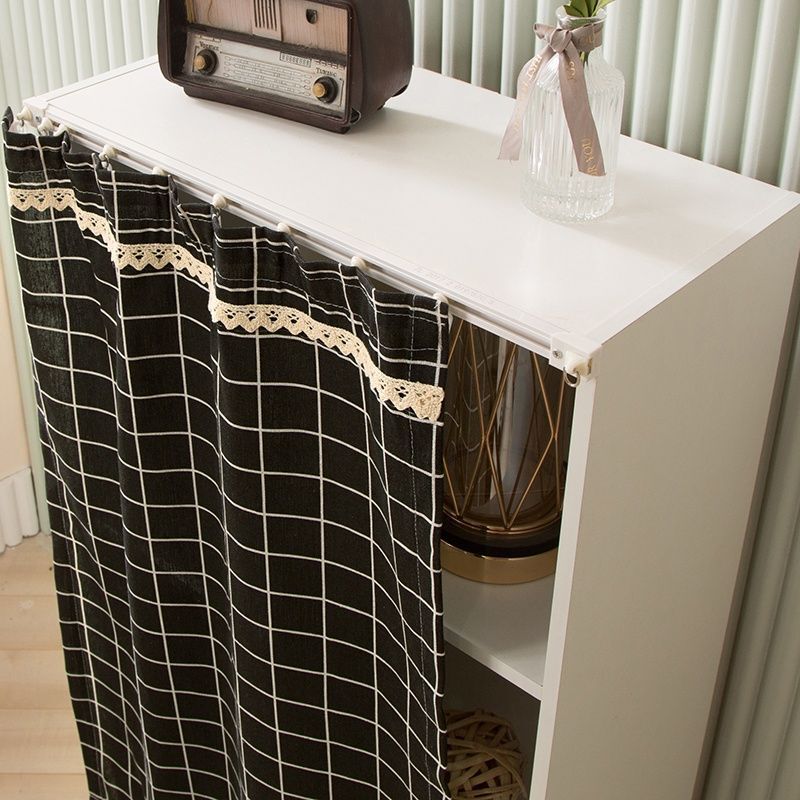 Water Diverter Curtain Slide Rail Dressing Table Mirror Curtain Track-Type Storage Rack Cabinet Sundry Curtain Curtain Cloth
