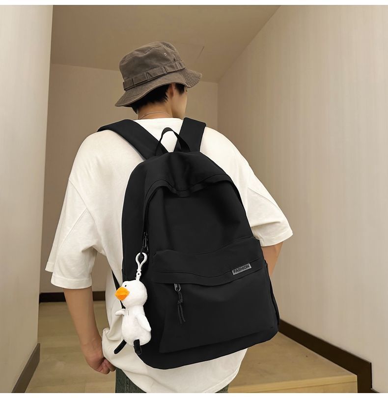 Men's Backpack Simple Large Capacity Travel Backpack Women's Casual Japanese Style Middle School High School College Student School Bag