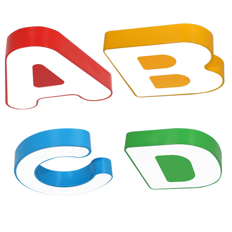 Jardín de infantes dibujos animados números letras luces instituciones de capacitación de la tienda maternoinfantil aula pasillo habitación de los niños candelabro de techo creativo