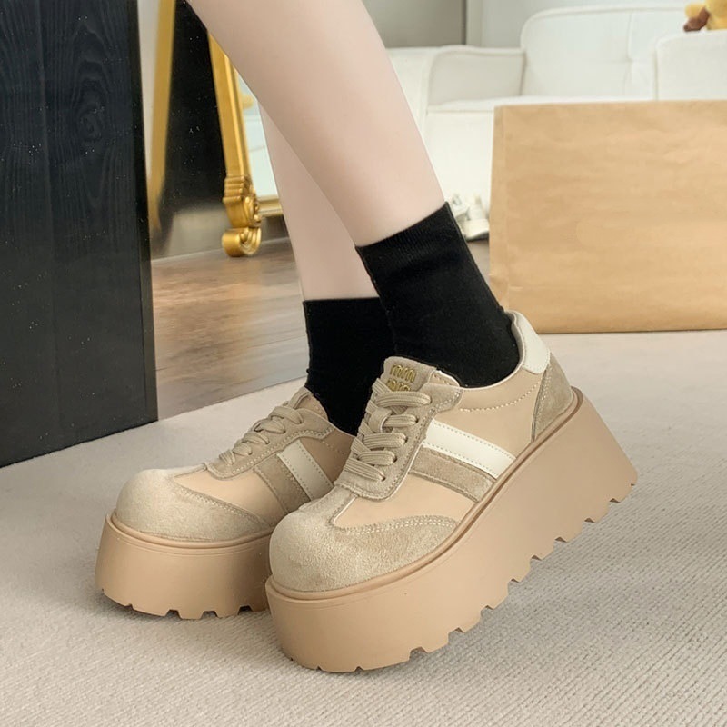 Pequeños zapatos Lefour de suela ultra gruesa zapatos de mujer no se cansen de los pies nuevos zapatos casuales de altura única zapatos casuales de mujer