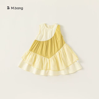 宥宝童装儿童无袖拼色连衣裙夏季女童背心裙甜美公主裙子儿童长裙