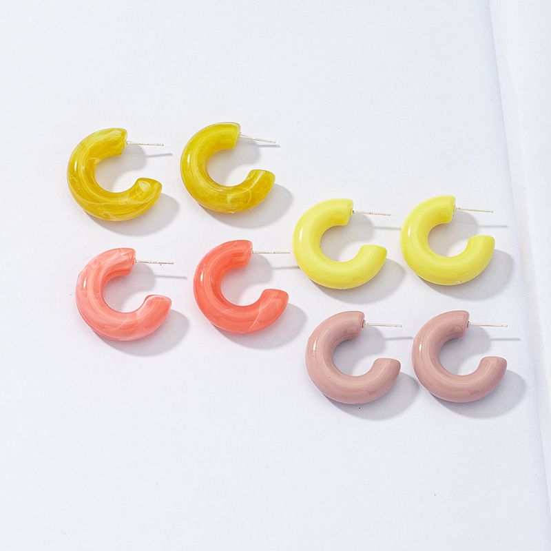Wholesale Resin Acrylic Earrings Set display picture 2