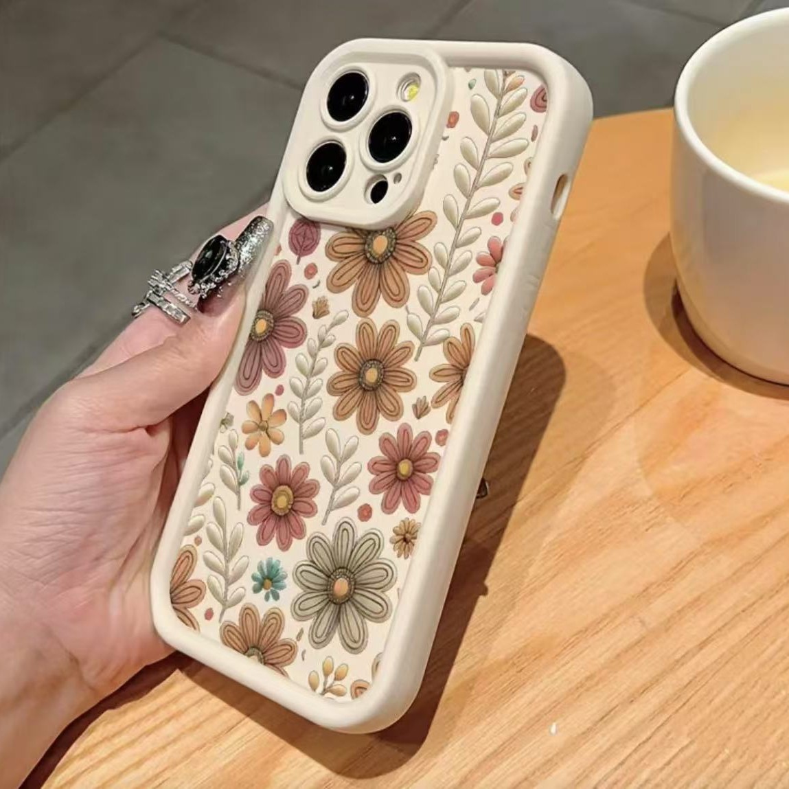 Pantalla completa flores y plantas Aplicación transfronteriza iPhone 15promax funda para teléfono móvil Apple 15/14pro Japón y Corea del Sur 13/12/11